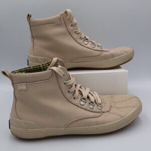 Keds Scout Sneaker Bootie Womens 10 Tan Lace Up Water Resistant